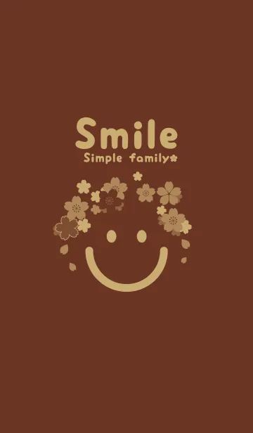 [LINE着せ替え] スマイル＆桜 チョコレートの画像1