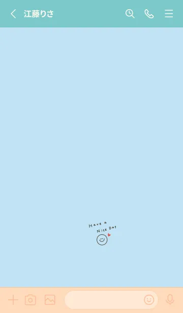 [LINE着せ替え] スカイブルー。良い日を。の画像2
