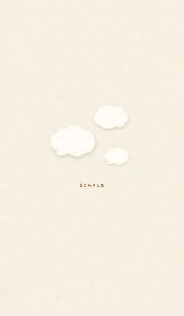 [LINE着せ替え] もこくも シンプル - オレンジ & ブラウンの画像1