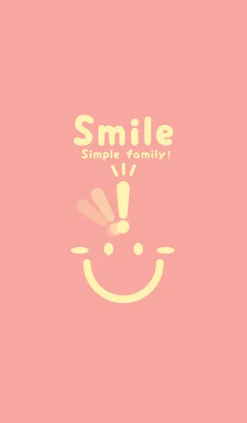 [LINE着せ替え] スマイル＆ヒラメキ ディープシェルピンクの画像1