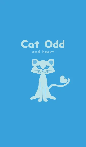[LINE着せ替え] 猫のオッドとハート 露草の画像1