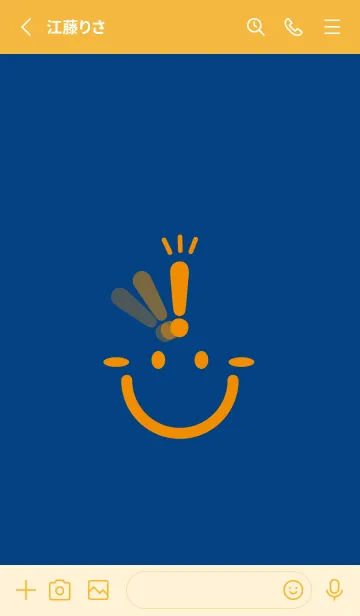 [LINE着せ替え] スマイル＆ヒラメキ マジョリカブルーの画像2
