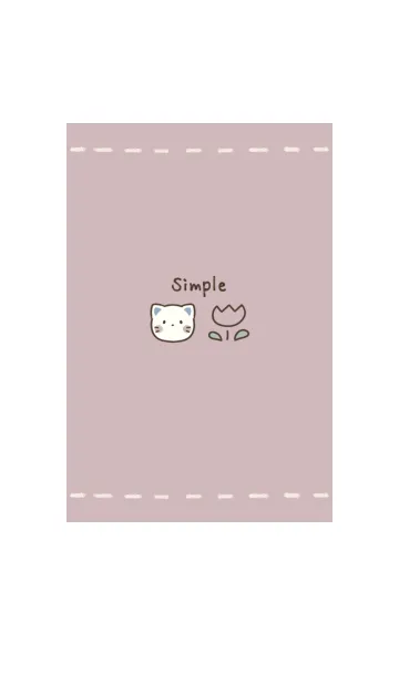 [LINE着せ替え] くすみカラー♡ねこ -ピンク-の画像1