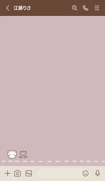 [LINE着せ替え] くすみカラー♡ねこ -ピンク-の画像2