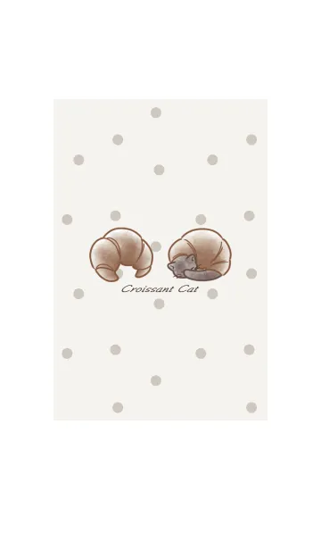 [LINE着せ替え] チョコクロ猫 -ブラウン- ドットの画像1