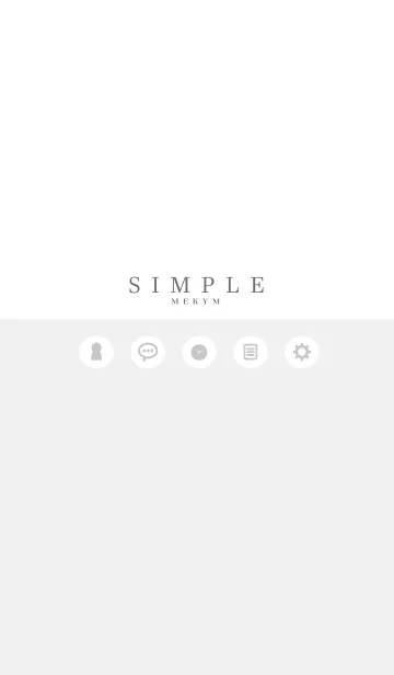 [LINE着せ替え] SIMPLE ICON WHITE - MEKYM 3の画像1