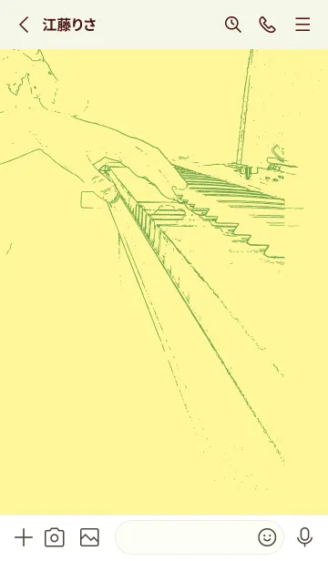 [LINE着せ替え] ピアノ演奏  ライムライトの画像2