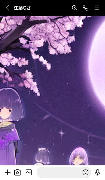 [LINE着せ替え] 月光夜桜#DC119。の画像2