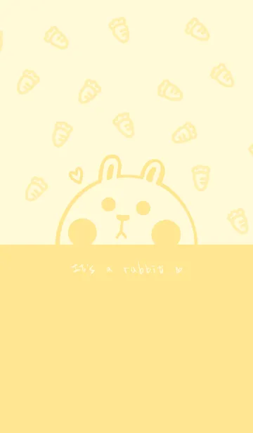 [LINE着せ替え] Bunny and Carrot J-PaleYellowOrange(Ye5)の画像1