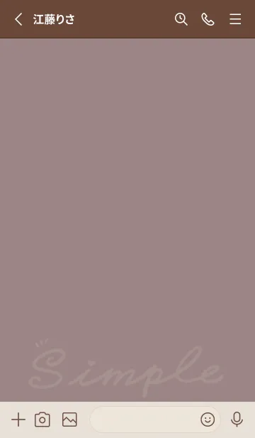 [LINE着せ替え] Simple Color J-Grey Red (Br2)の画像2