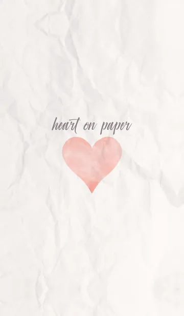 [LINE着せ替え] simple watercolor heart on paper.の画像1