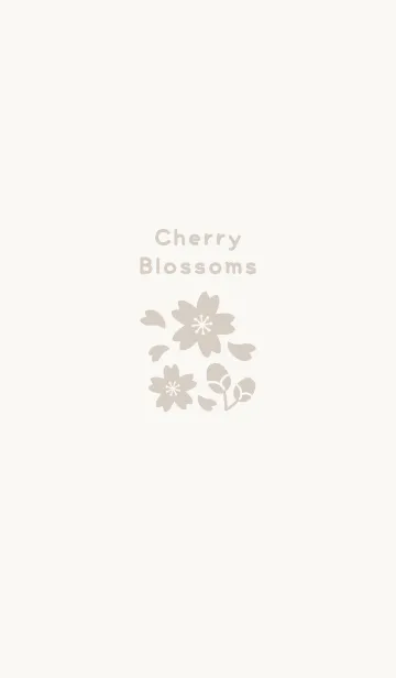 [LINE着せ替え] 桜11<ベージュ>の画像1