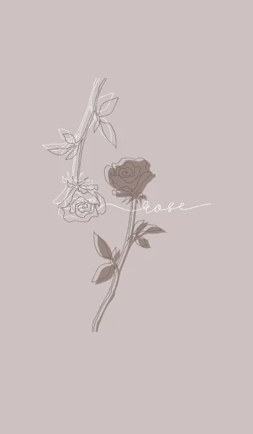 [LINE着せ替え] SIMPLE FLOWER -ダスティライラック 薔薇-の画像1