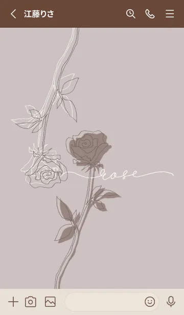 [LINE着せ替え] SIMPLE FLOWER -ダスティライラック 薔薇-の画像2