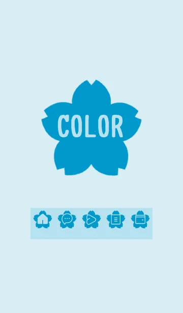 [LINE着せ替え] blue color E22の画像1