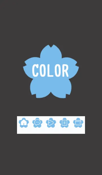 [LINE着せ替え] blue color E25の画像1