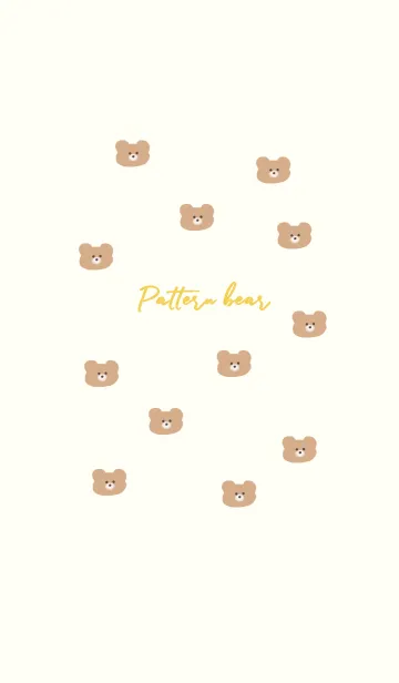 [LINE着せ替え] 総柄くまちゃん_yellow beigeの画像1