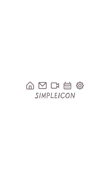 [LINE着せ替え] SIMPLE ICON -WHITE- 23の画像1