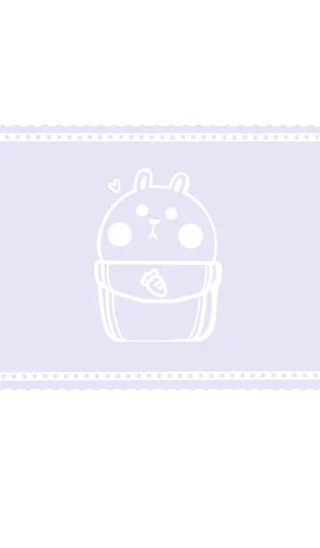 [LINE着せ替え] Pocket cute rabbit J-lightGrayPurple(Pu4の画像1