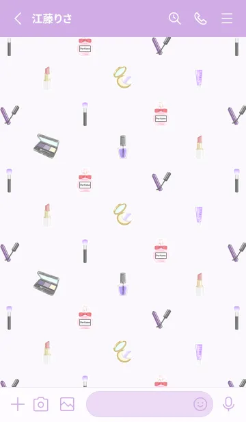 [LINE着せ替え] Cosmetics theme☆purpleの画像2