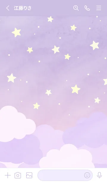 [LINE着せ替え] The stars twinkled-PURPLE 9の画像2
