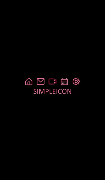 [LINE着せ替え] SIMPLE ICON -BLACK- 24の画像1