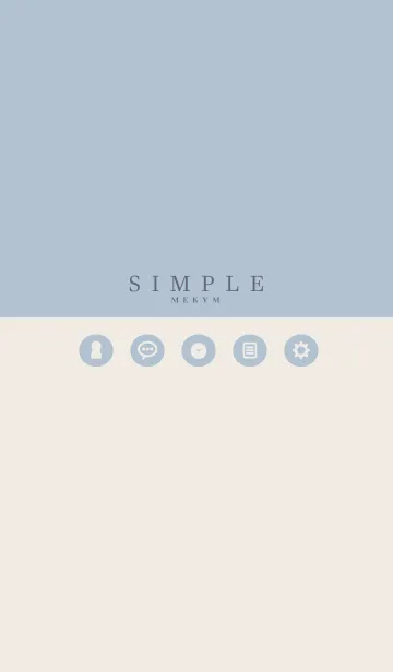 [LINE着せ替え] SIMPLE ICON BLUE - MEKYM 3の画像1