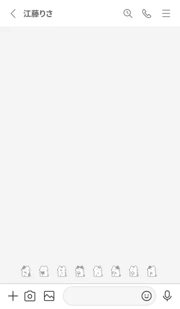 [LINE着せ替え] おすわり猫。ライトグレーの画像2