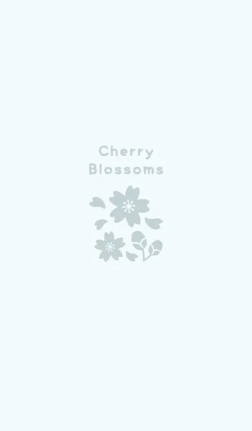 [LINE着せ替え] 桜11<グリーンブルー>の画像1