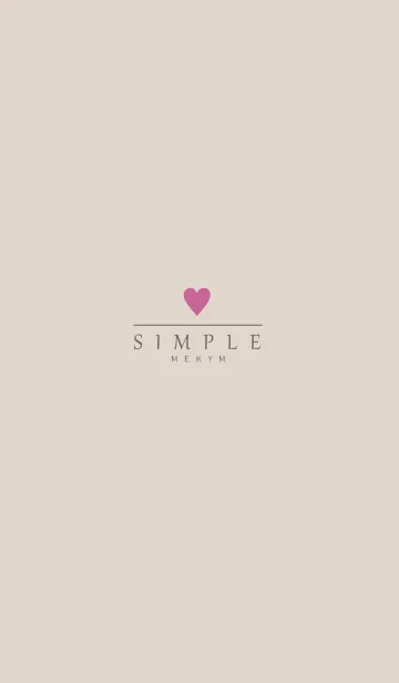 [LINE着せ替え] DUSKY BEIGE - SIMPLE HEART 27の画像1