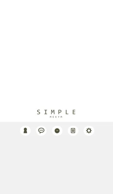 [LINE着せ替え] SIMPLE ICON-WHITE 15の画像1