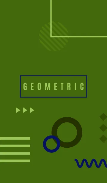 [LINE着せ替え] Minimal Geometric Green Leafの画像1