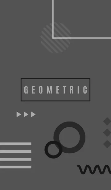 [LINE着せ替え] Minimal Geometric Dark Grayの画像1