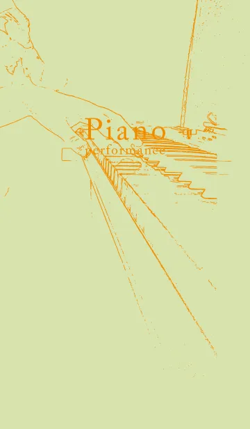 [LINE着せ替え] ピアノ演奏  リードグリーンの画像1