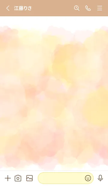[LINE着せ替え] 水彩グラデーショ・オレンジ／イエローの画像2