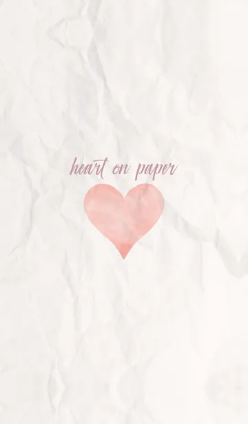 [LINE着せ替え] simple watercolor heart on paper 4の画像1