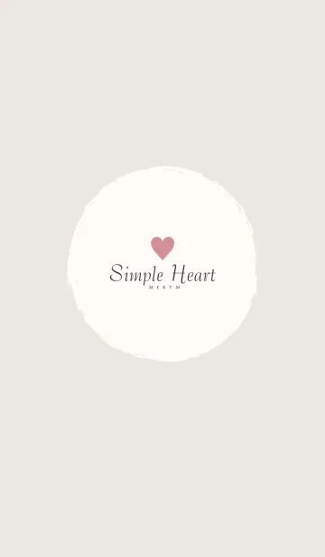[LINE着せ替え] Simple Heart Dusky Beige - MEKYM 30の画像1