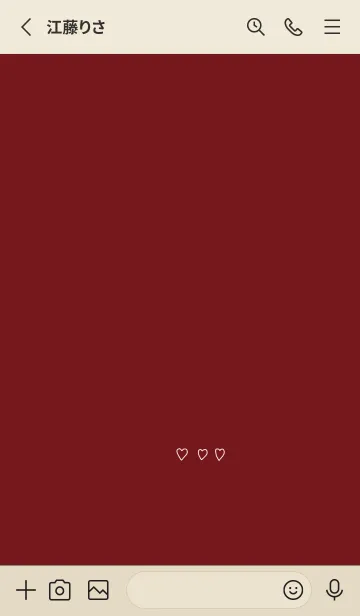 [LINE着せ替え] ボルドーと手書きゆるハート。の画像2