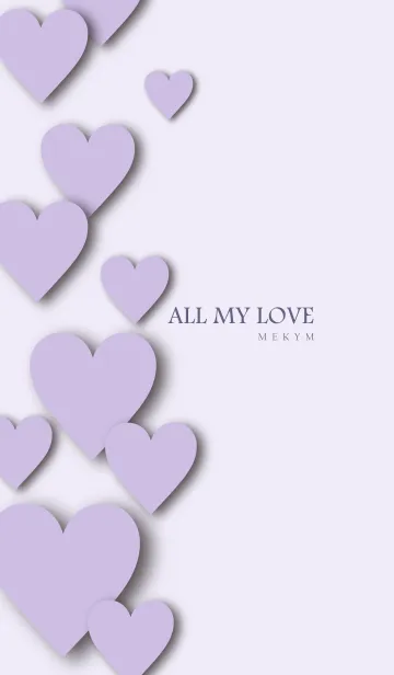 [LINE着せ替え] ALL MY LOVE PURPLE HEART-MEKYM 6の画像1