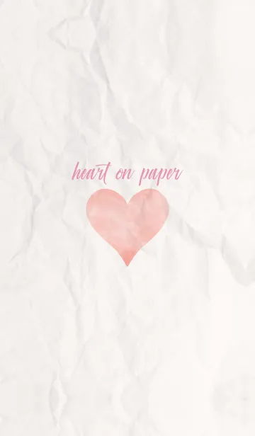 [LINE着せ替え] simple watercolor heart on paper 6の画像1