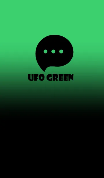 [LINE着せ替え] Black & UFO Green Theme V3 (JP)の画像1