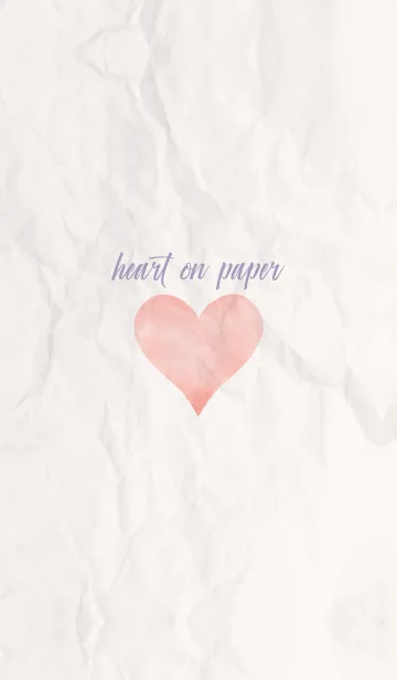 [LINE着せ替え] simple watercolor heart on paper 7の画像1
