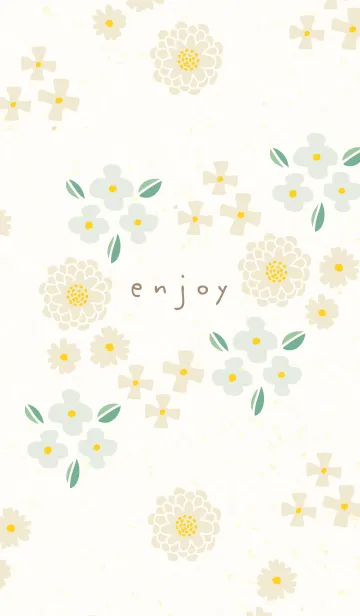 [LINE着せ替え] 大人なベージュとカラフルな花17の画像1