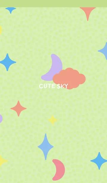 [LINE着せ替え] 月などかわいい空の着せかえ モスグリーンの画像1