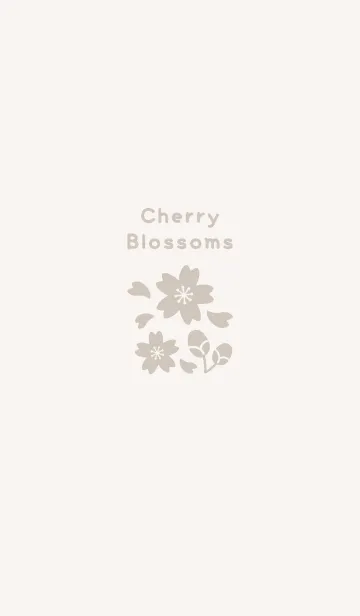 [LINE着せ替え] 桜12<ベージュ>の画像1