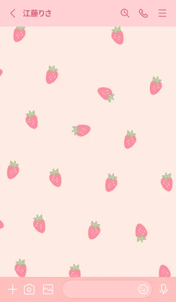 [LINE着せ替え] strawberry / sweetpinkの画像2