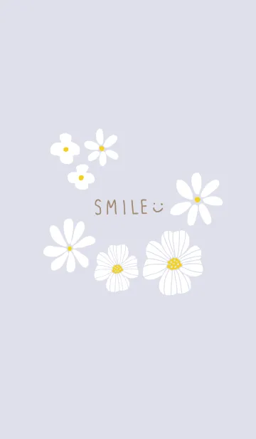 [LINE着せ替え] かわいい白いお花21の画像1