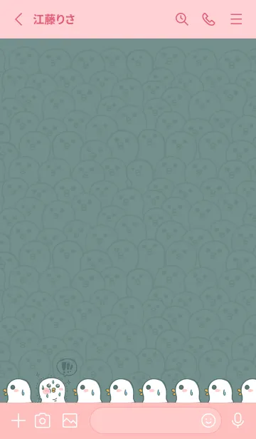 [LINE着せ替え] Pressed Duck - Indigo (Pin2)の画像2