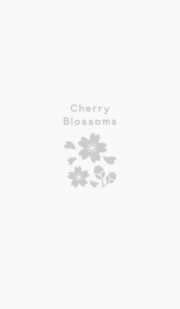 [LINE着せ替え] 桜12<グレー>の画像1