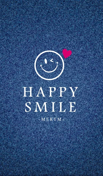 [LINE着せ替え] HAPPY SMILE DENIM HEART-MEKYM 26の画像1